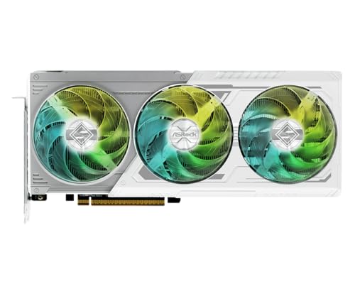 ASRock AMD Radeon RX 9070 XT Steel Legend 16GB White GPU 20Gbps GDDR6 256Bit (3rd Gen RT 2nd Gen AI Accelerators) PCIe5.0 800W 2x8-pin Triple Fan DP2.1a HDMI2.1b Graphics Card 2.9 Slot