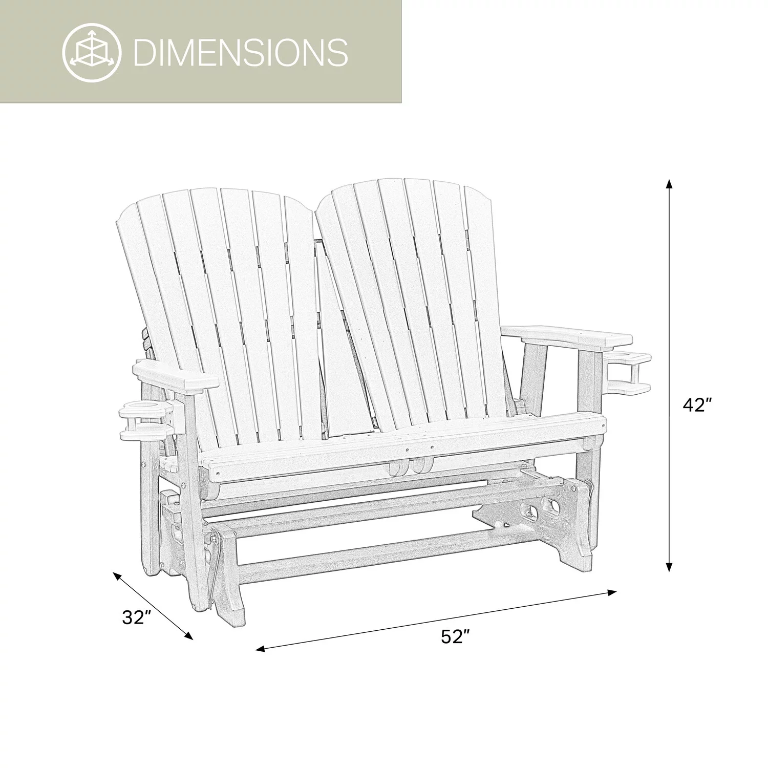 OS Home and Office 420ARB Dual Fan Back Glider in Aruba Blue with a Black Base