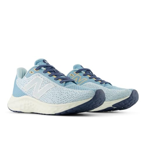New Balance Women's Fresh Foam Arishi V4 Running Shoe, Quarry Blue/Chrome Blue/Silver Metallic, 7.5