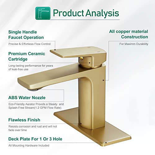 VOTON Vessel Sink Faucet Matte Black Tall Bathroom Faucet Single Handle Vanity Bathroom Sink Faucet 1 Hole Basin Mixer Tap with Water Supply Hose and Pop Up Sink Drain