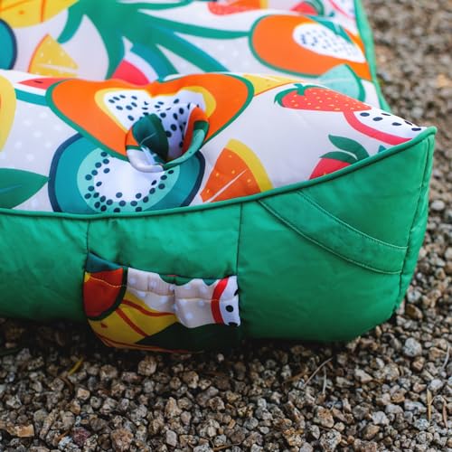 Big Joe Captain's Float No Inflation Needed Pool Lounger, Double Sided Mesh, Quick Draining Fabric