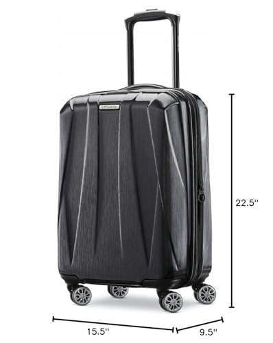 Samsonite Centric 2 Hardside Expandable Luggage with Spinner Wheels, Black, Carry-On 20-Inch