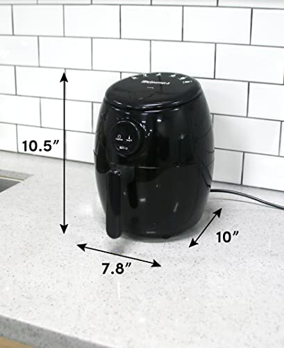 Elite Gourmet EAF0852SS 8.5Qt. Capacity Air Fryer Oven, Air Fry, Broil, Toast, Bake & Broil with Convection, Time and Temperature Controls, 800-Watts, Includes 25 Delicious Recipes, Stainless Steel