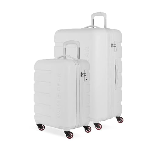 SwissGear 7366 Hardside Expandable Luggage with Spinner Wheels, White, Carry-On 19-Inch