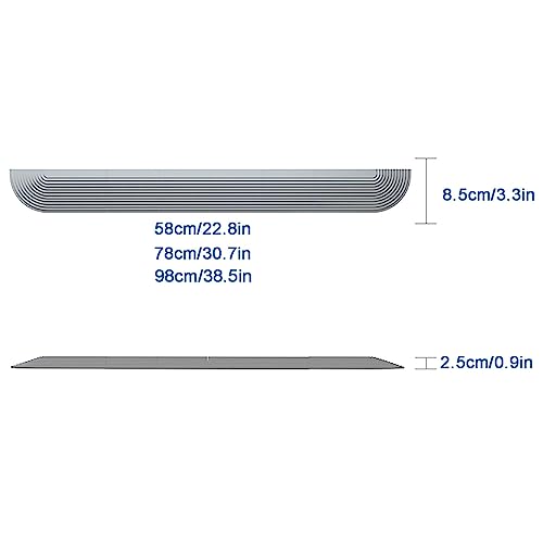 Curb ramp Threshold Ramps for Doorways, Indoor Kerb Ramp Wheelchair Scooter Sweeping Robot, Robot Vacuum, Easy Portable Door Step Accessible Channel(Color:Bianco,Size:38.5x3.3x0.9in)