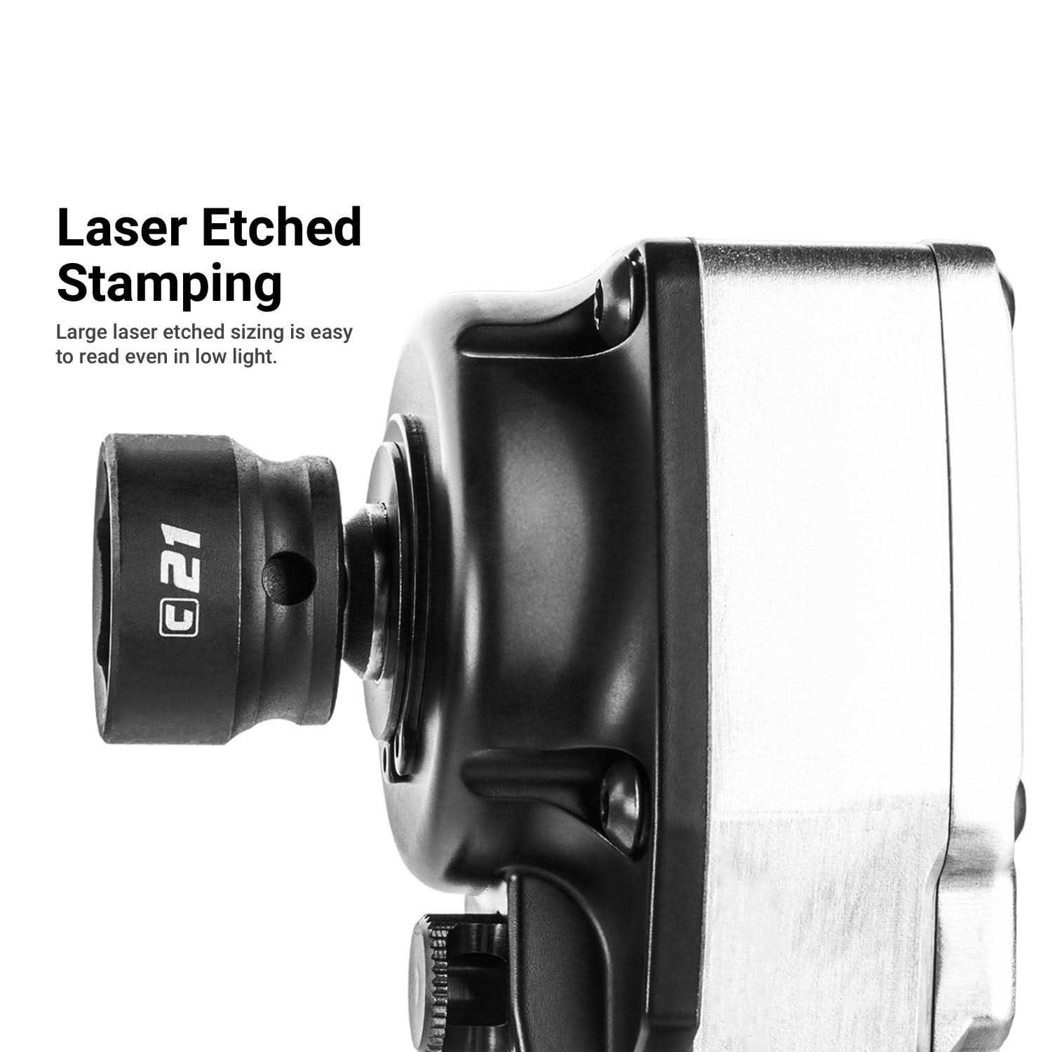 Capri Tools 3/8 in. Drive Stubby Impact Socket Set CP53425