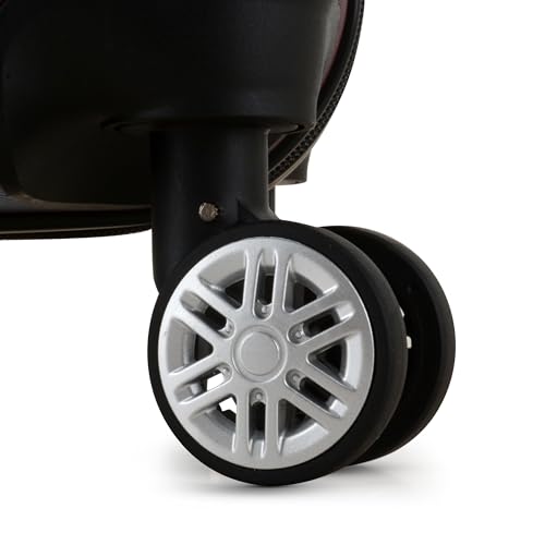 Elite Luggage Expandable Hardside Spinner Luggage, Black, 21