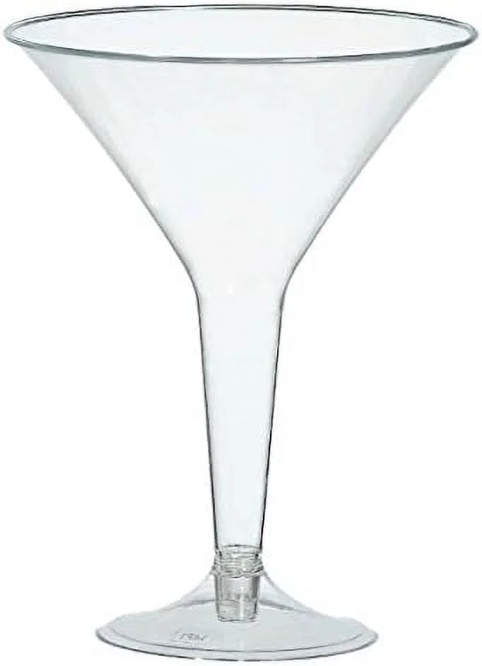 plastic martini glasses, 20 count (pack of 1), clear
