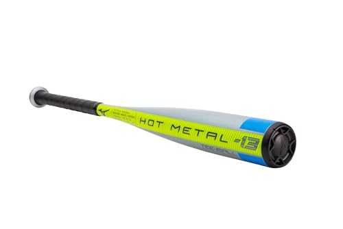 Mizuno HOT METAL T-Ball -13 USA Baseball Bat | 2 1/4 inch Barrel | 1 Piece Aluminum | Lightweight Design | Speed Helix Grip