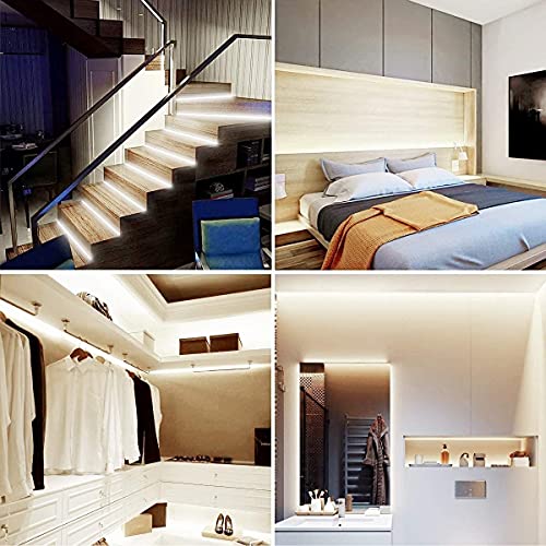 SUYOOULIN LED Strip Lights, 30ft/9m AC110-130V High Density 2592 LEDs COB Light Strip, 26000LM Super Bright Dimmable Waterproof LED Rope Light (Cool White 6500K)