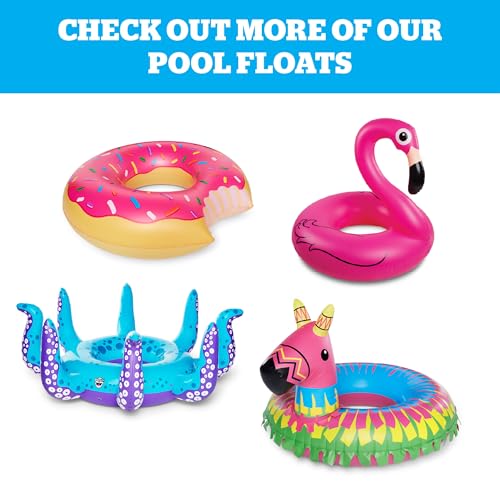 BigMouth Inc. Giant Retro Pool Float, Blow Up Pool Raft, Over 5 Feet Long, Durable Inflatable Summer Party Water Toy