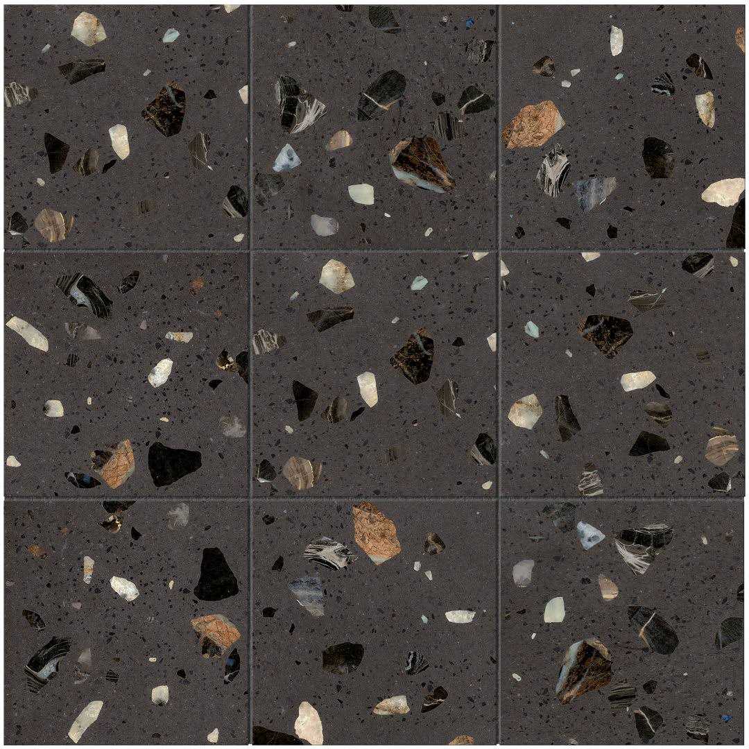MOLOVO Terrazo 8.03 in. x 8.03 in. Matte Porcelain Floor and Wall Tile