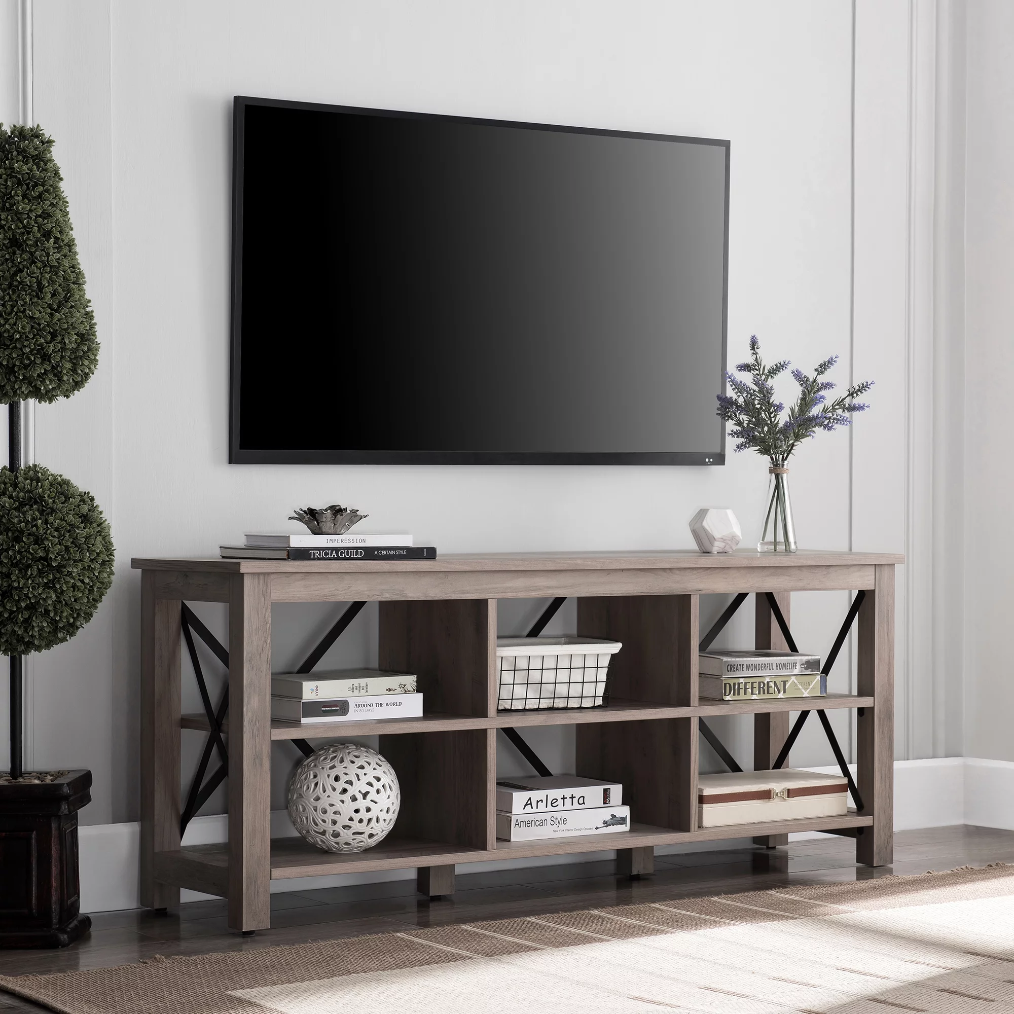 Evelyn&Zoe Sawyer Rectangular TV Stand for TV's up to 65