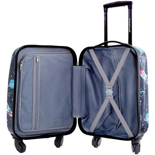 Travelers Club 5 Piece Kids' Luggage Set, Black Polkadot