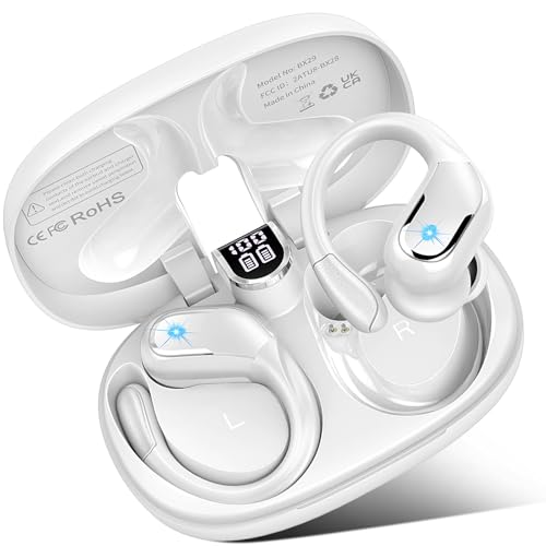 Wireless Earbuds Sport, Bluetooth 5.4 Headphones 2025 Bluetooth Earbuds with 75Hrs Stereo, 4 ENC Mic, Over-Ear Buds with Earhooks Noise Canceling Earphones , IP7 Waterproof Headset for Workout/Running