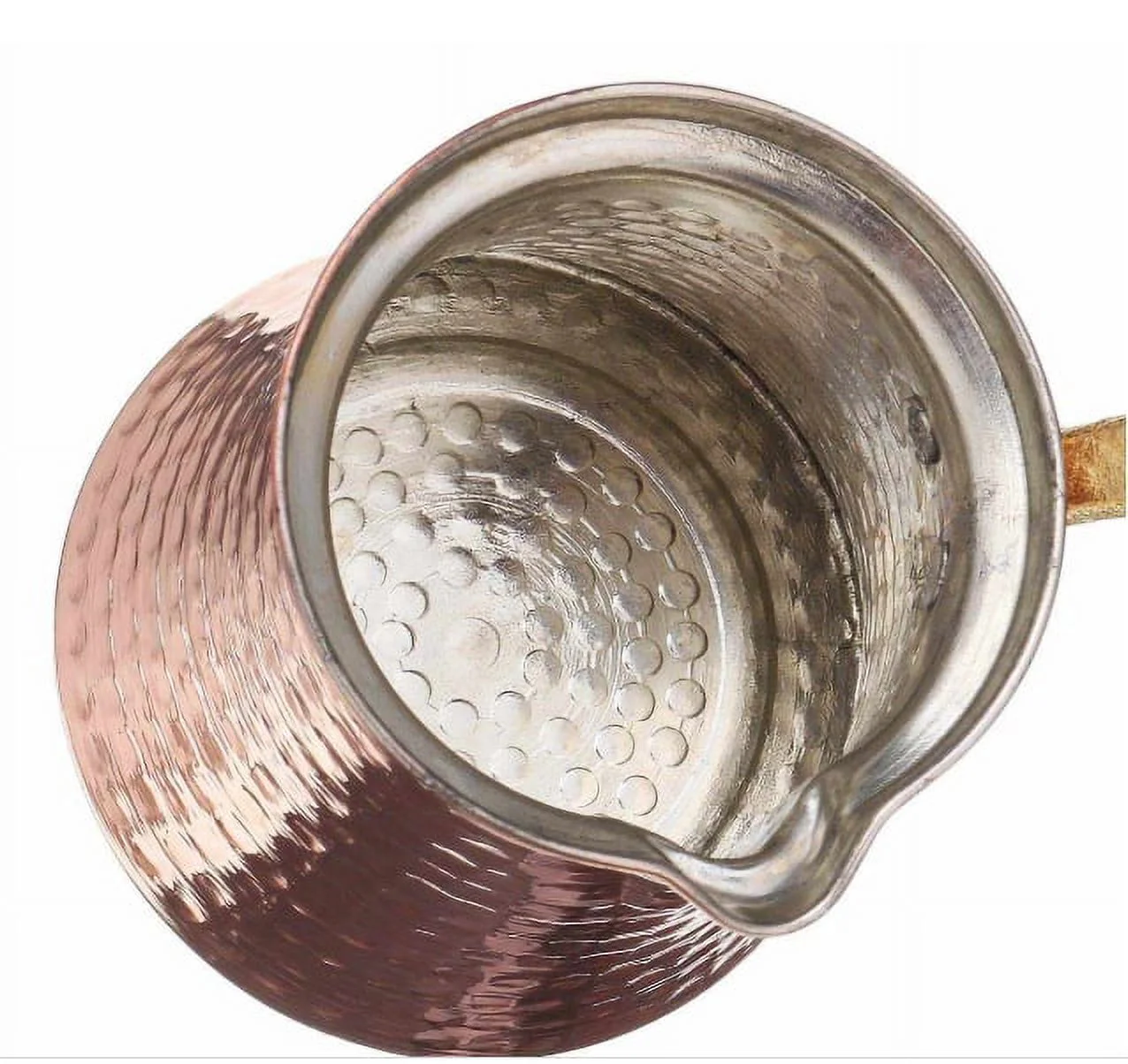 1 Piece of Hand Hammered Copper Turkish Coffee Pot Vintage Ibrik Jazva Briki