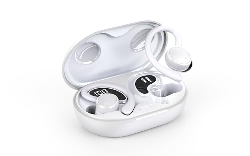 Wireless Earbuds, Bluetooth 5.4 Headphones Sport, 50H Deep Bass Sound Over Ear Buds with 4 ENC Noise Cancelling Mic, Dual LED Display, IP7 Waterproof Earphones with Earhook for Workout/Running/Gym