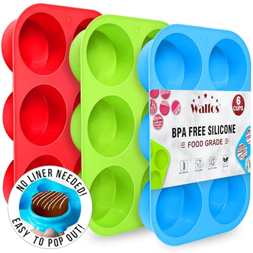 Large 6-Cavity Semi Sphere Silicone Mold, Half Sphere Silicone Baking Molds for Making Chocolate, Cake, Jelly, Dome Mousse (2 Packs)