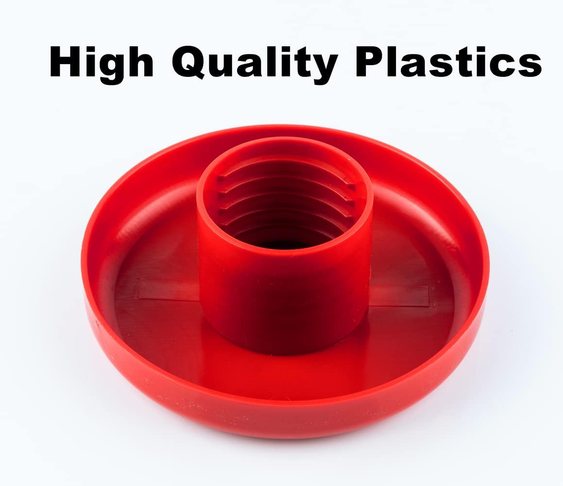 6 Pack Hummingbird Feeder Bottom Replacement Parts Base Set includes Feeder Base, 1 Pcs Replacement Seal Rings, 2 PCS Moat Hook and 2 Pcs Brushes