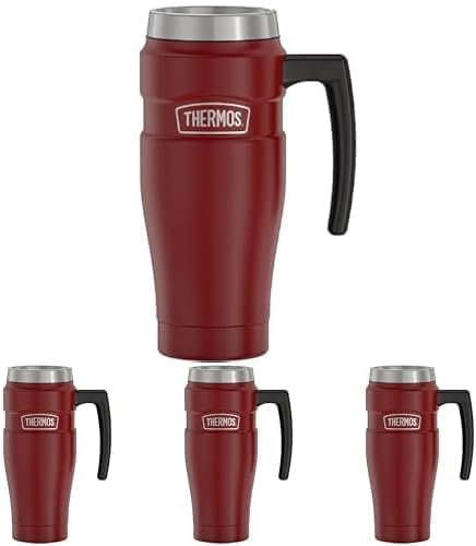 THERMOS Stainless King Vacuum-Insulated Travel Mug, 16 Ounce, Matte Stainless Steel