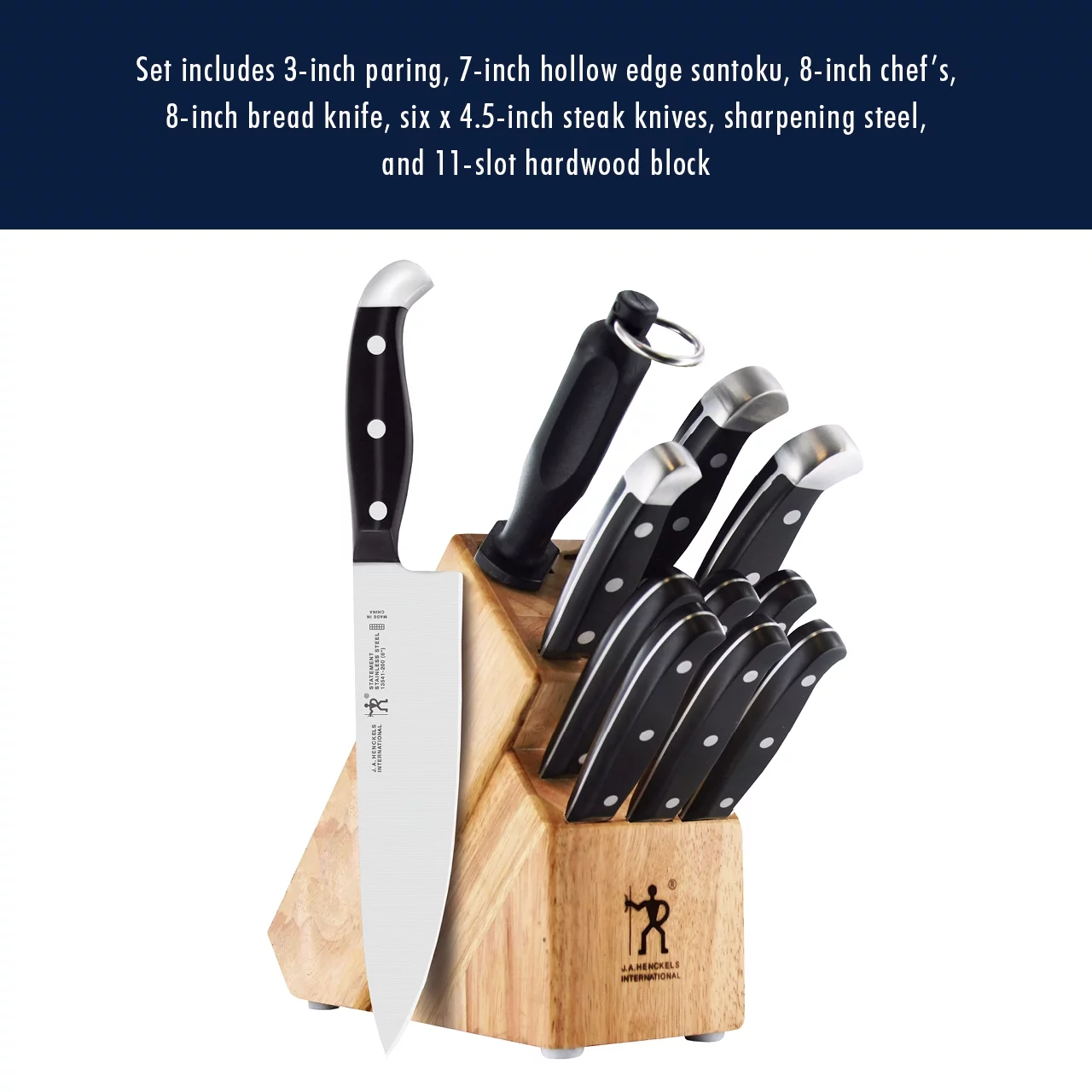 J.A. Henckels International Statement 12-pc Knife Block Set