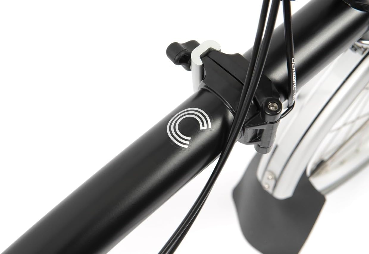 Brompton C Line 2 Speed Folding Bike with Battery Lighting - Mid (Black)