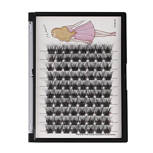 Bodermincer 10-12-14-16mm MIX D Curl Lash Clusters Individual Lashes Mink Cluster Eyelash Extension Natural 3D Russian Volume Faux Eyelashes Individual Lashes Makeup (M01# 8-10-12-14-16mm MIX)