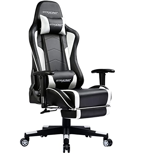 GTRACING Gaming Chair with Footrest Speakers Video Game Chair Bluetooth Music Heavy Duty Ergonomic Computer Office Desk Chair