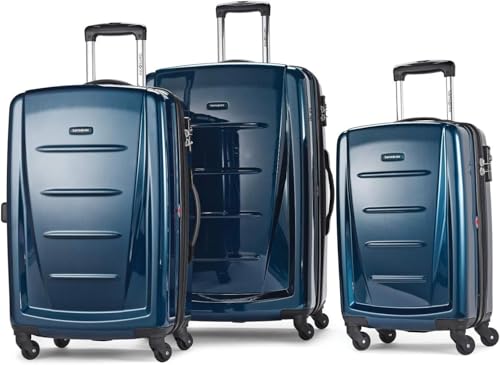 Samsonite Winfield 2 Hardside Expandable Luggage with Spinner Wheels, Brushed Anthracite, Checked-Large 28-Inch