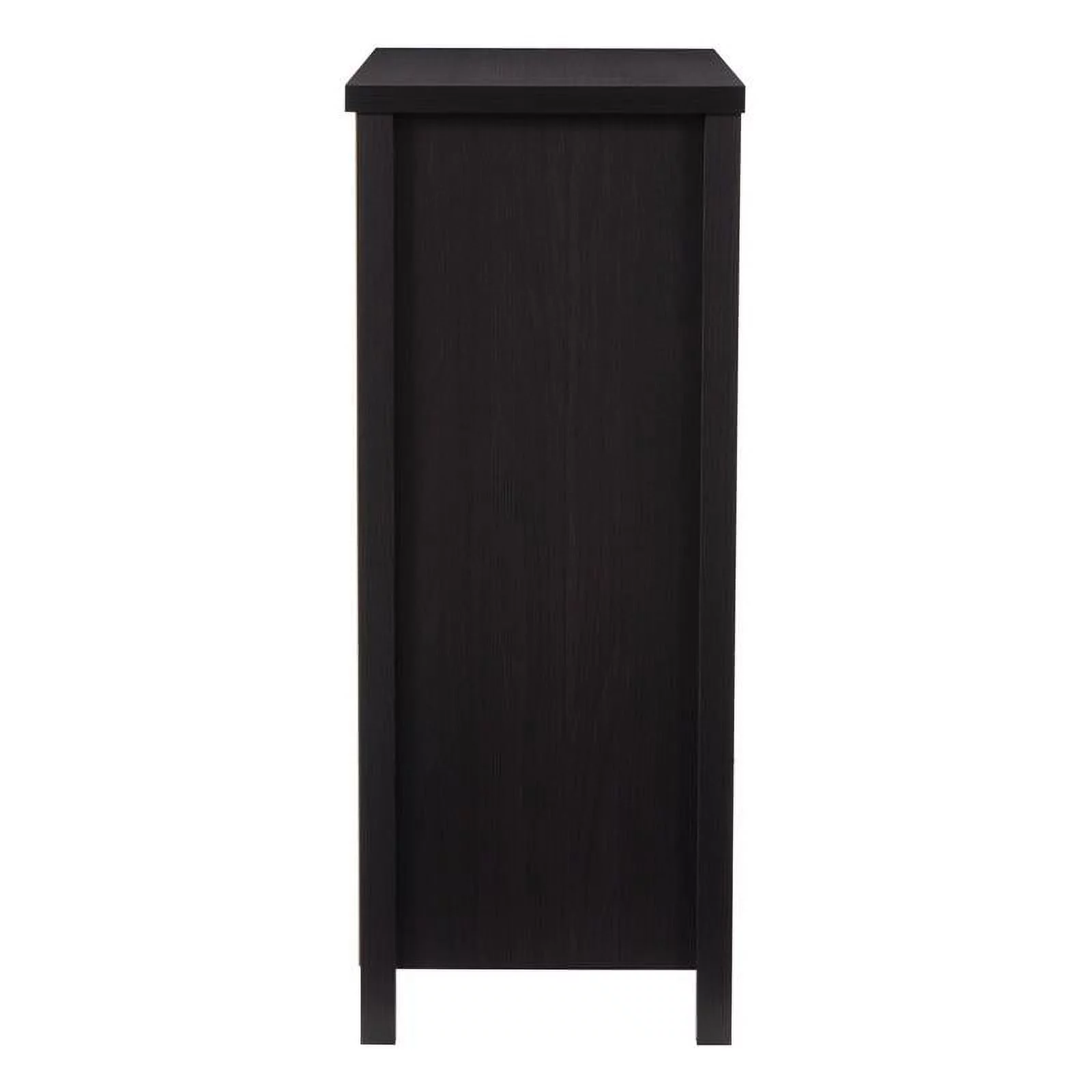 Boston Black Engineered Wood Grain Finish 5 Drawer Tall Dresser