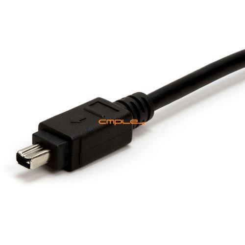 Cmple Ieee-1394 Firewire iLink DV Cable 4p-4p M M -10ft Black