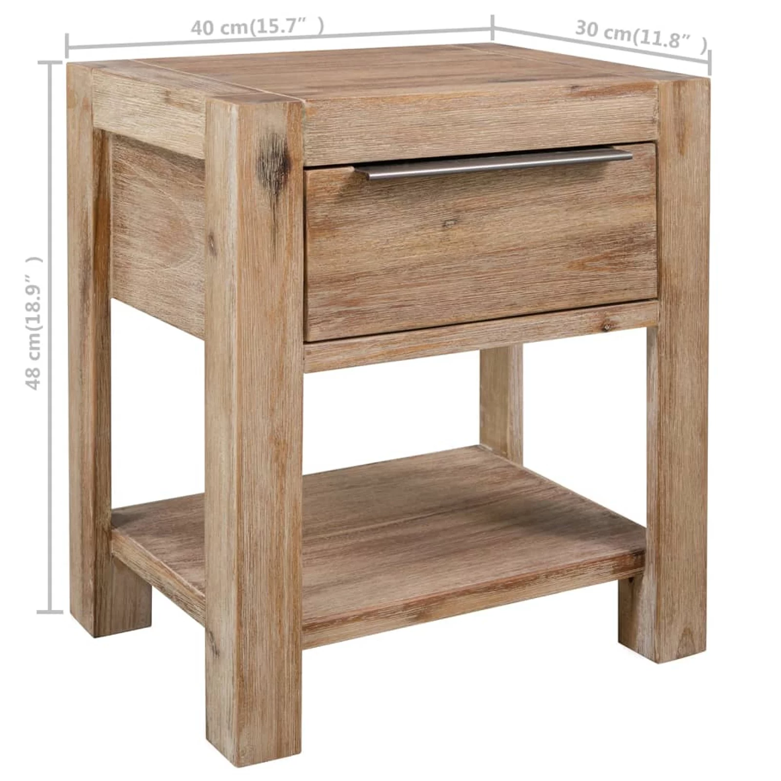 Nightstands with Drawers 2 pcs 15.7