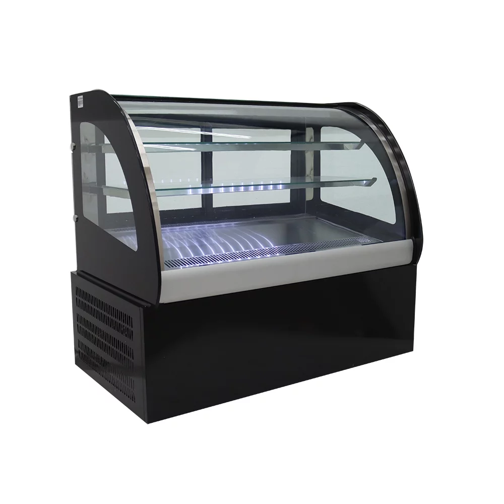 TECHTONGDA Refrigerated Cake Showcase Countertop Bakery Cabinet with Humidifying Function 220V