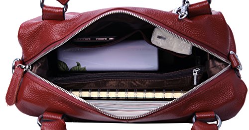 HESHE Womens Genuine Leather Handbags Purse Crossbody Satchel Tote Bags Ladies Real Leather Bags