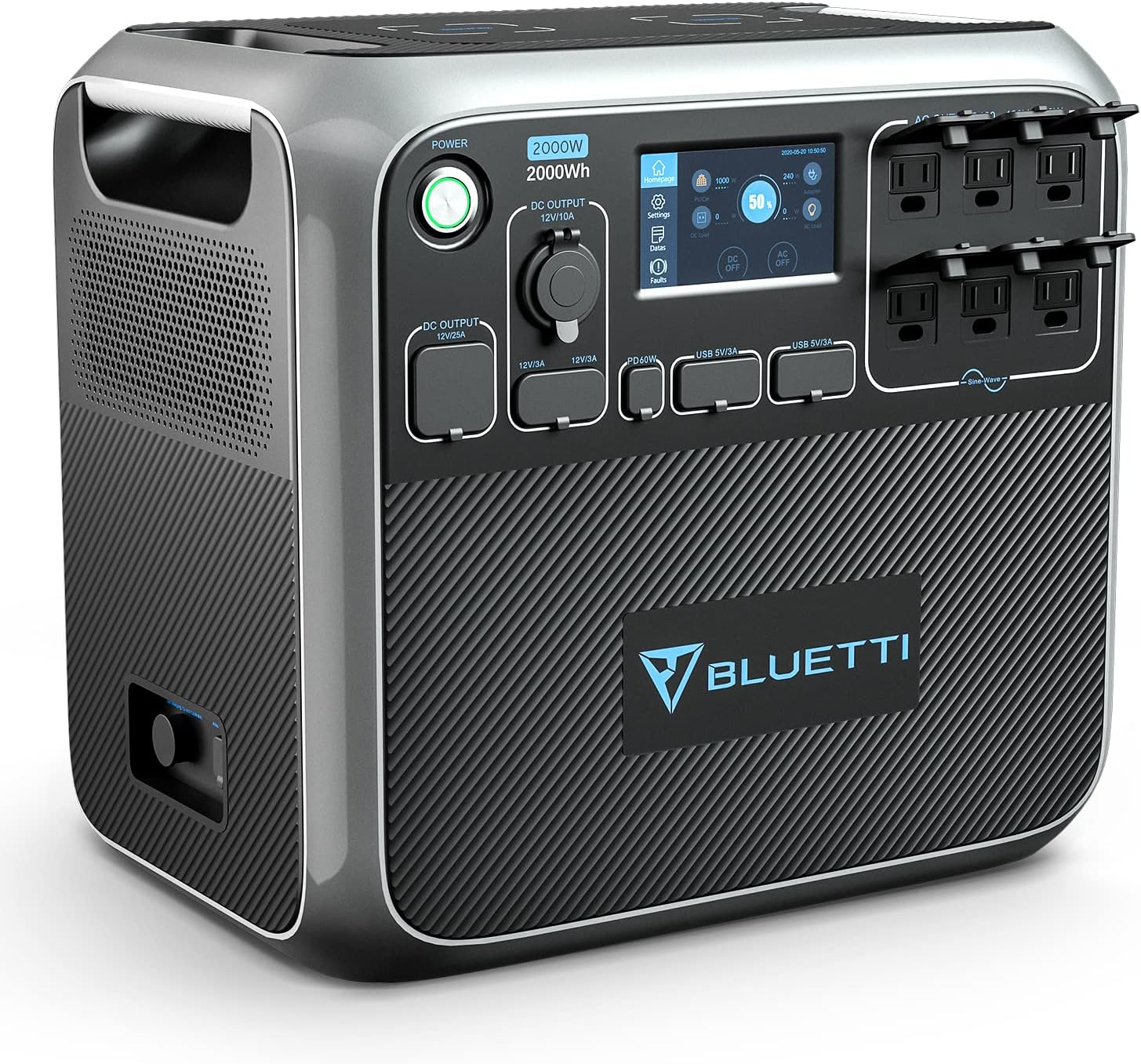 BLUETTI Portable Power Station AC200P, 2000Wh LiFePO4 Battery Backup w/ 6 2000W AC Outlets (4800W Peak), Solar Generator for Outdoor Camping, RV Travel, Home Use (Solar Panel Not Included)