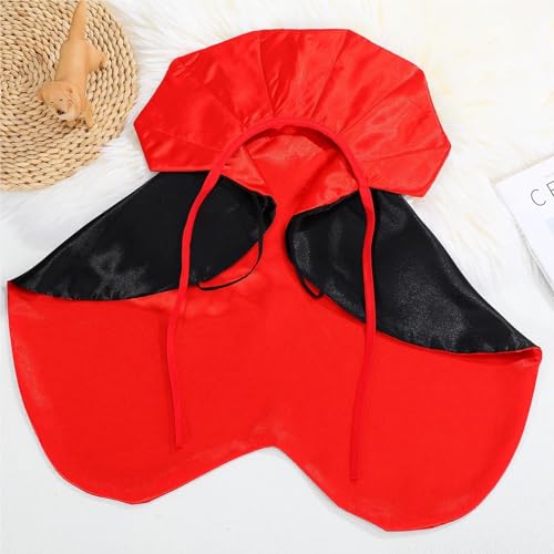 6 Pcs Red Black Halloween Devil Vampire Cloak Cape Adjustable Pet Cat Cosplay Garment