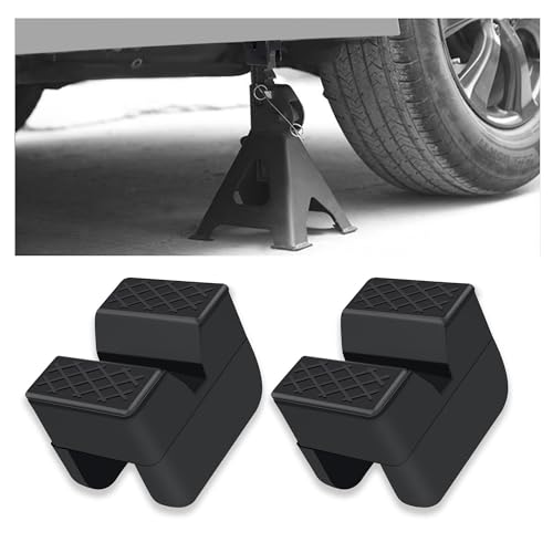 3 Ton Car Jack Stand Pads,Slotted Rubber Pinch Weld Jack Adapter for Protecting Car Chassis,Universal Car Accessories Car Jack Pad for Most Car,Truck,SUV,RV,Van