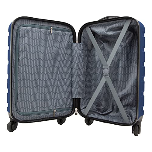 Travelers Club Harper Luggage, Black, 20-Inch Carry-On