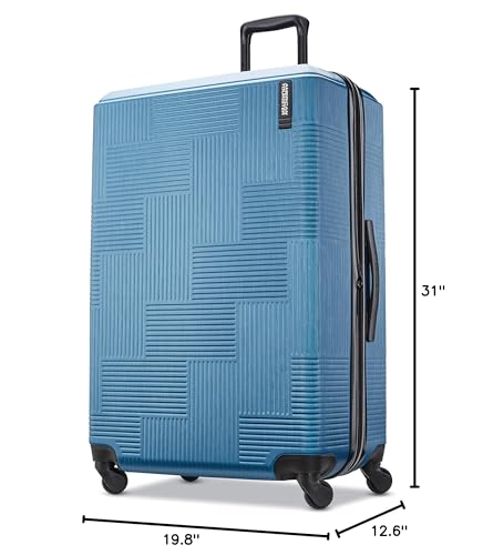 American Tourister Stratum XLT Expandable Hardside Luggage with Spinner Wheels, Jet Black, Carry-On 21-Inch