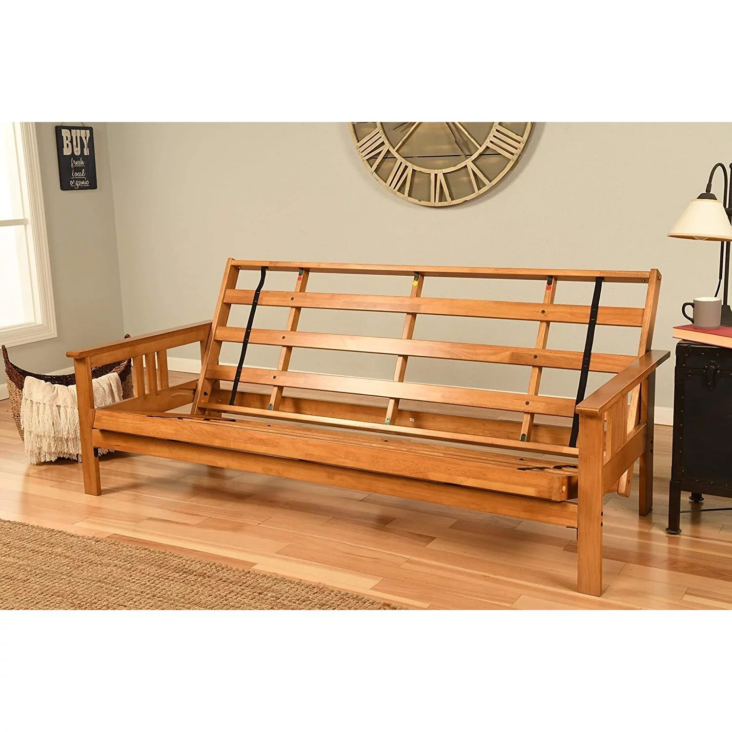 Maykoosh Handcrafted Haven Futon Frame Queen/Butternut Finish/ Futon Frame only