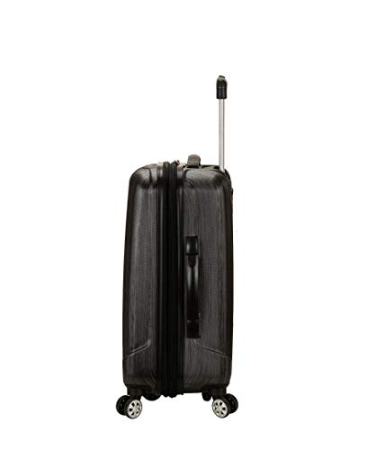 Rockland Melbourne Hardside Expandable Luggage with Spinner Wheels, 2TONENAVY, 2 Piece (20/28)