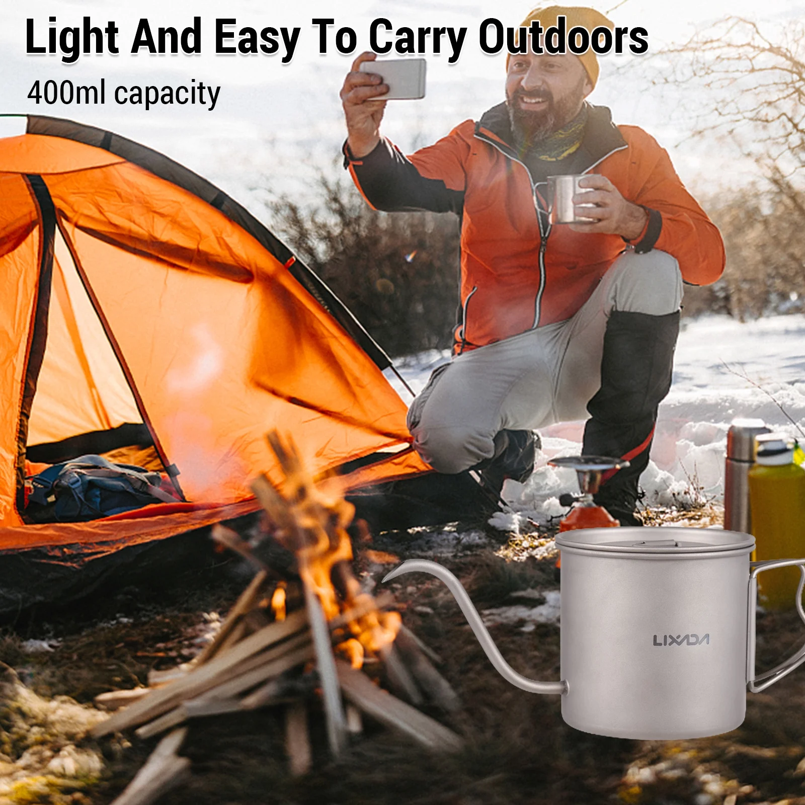 Lixada Coffee Maker Gooseneck Pour Over Kettle Mini Tea Water Pot