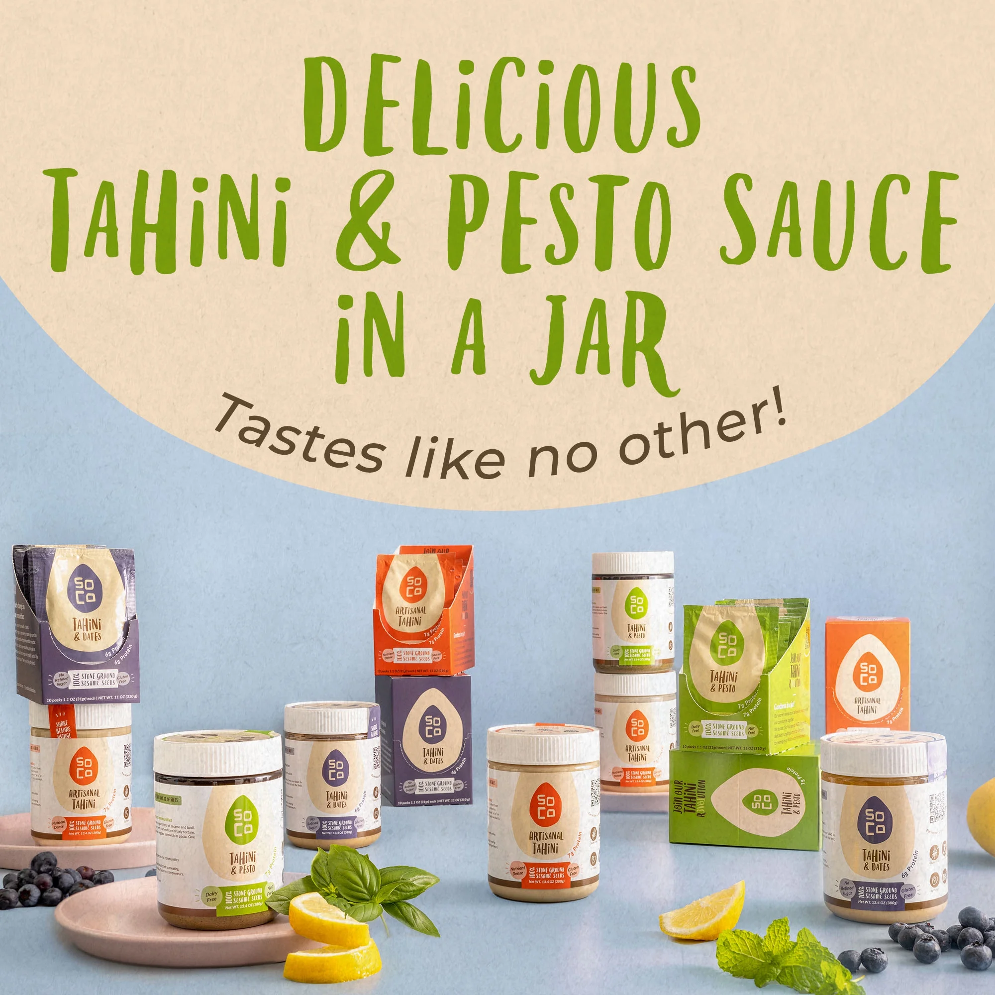 Soco Tahini And Pesto, 13.4 Oz | Pack of 6