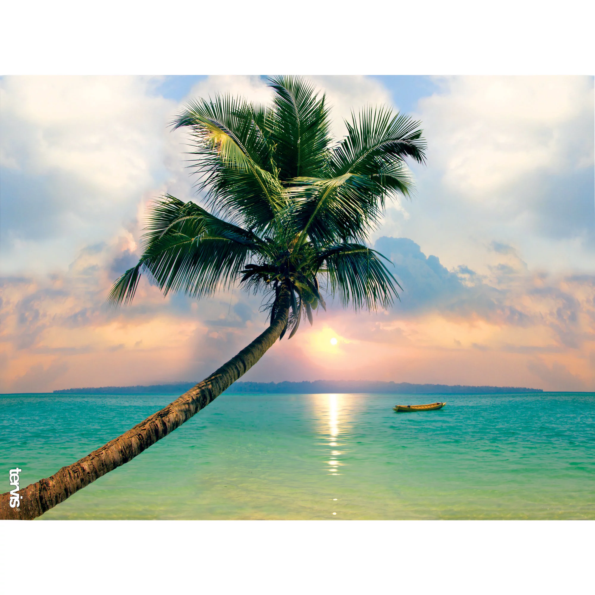 Tervis Sunset in Paradise Made in USA Double Walled  Insulated Tumbler Travel Cup Keeps Drinks Cold & Hot, 24oz, Classic