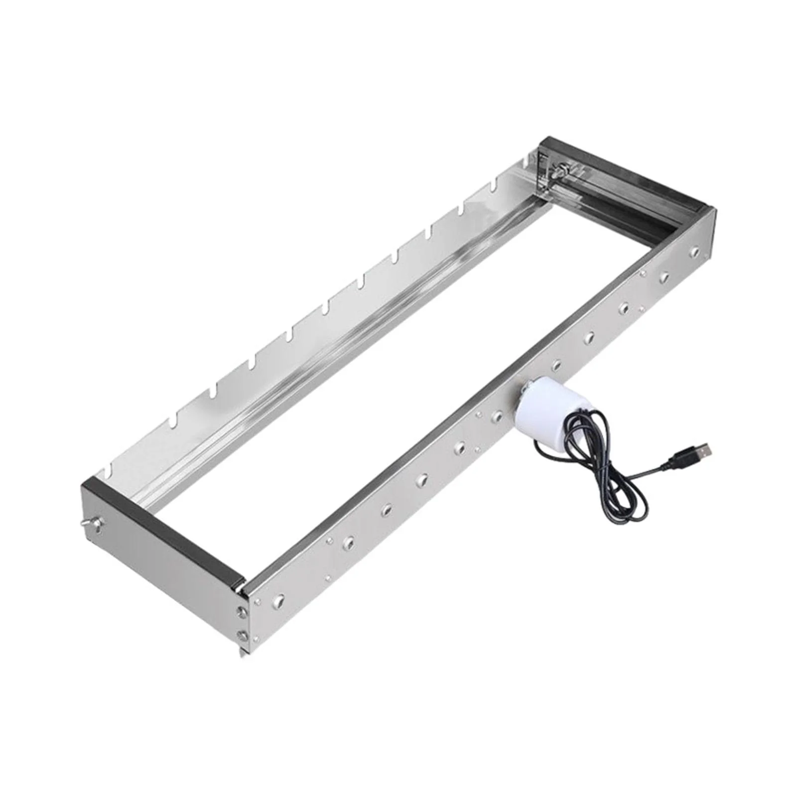 Barbecue Grill Adjustable Width Rolling Heavy Duty Cooking Grill Sturdy DIY Automatic Rotary Frame Accessories for Hiking Travel BBQ Outdoor 60cm