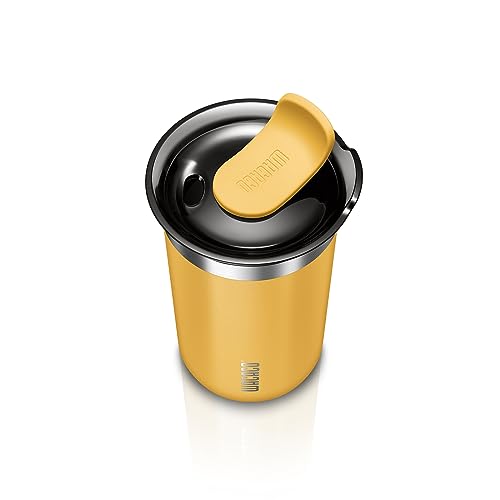 WACACO Octaroma Classico Vacuum Insulated Coffee Mug, Double-wall Stainless Steel Travel Tumbler With Drinking Lid, 6 fl oz (180ml), Carmine Red