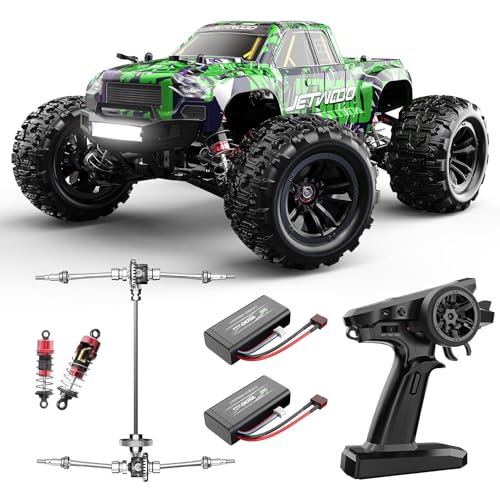 Jetwood 1/16 Fast Remote Control Car for Adults, Electric 4WD RTR RC Cars, High Speed RC Truck Gifts for Boys, Max 38 kph Offroad RC, JC16W with 2 Batteries