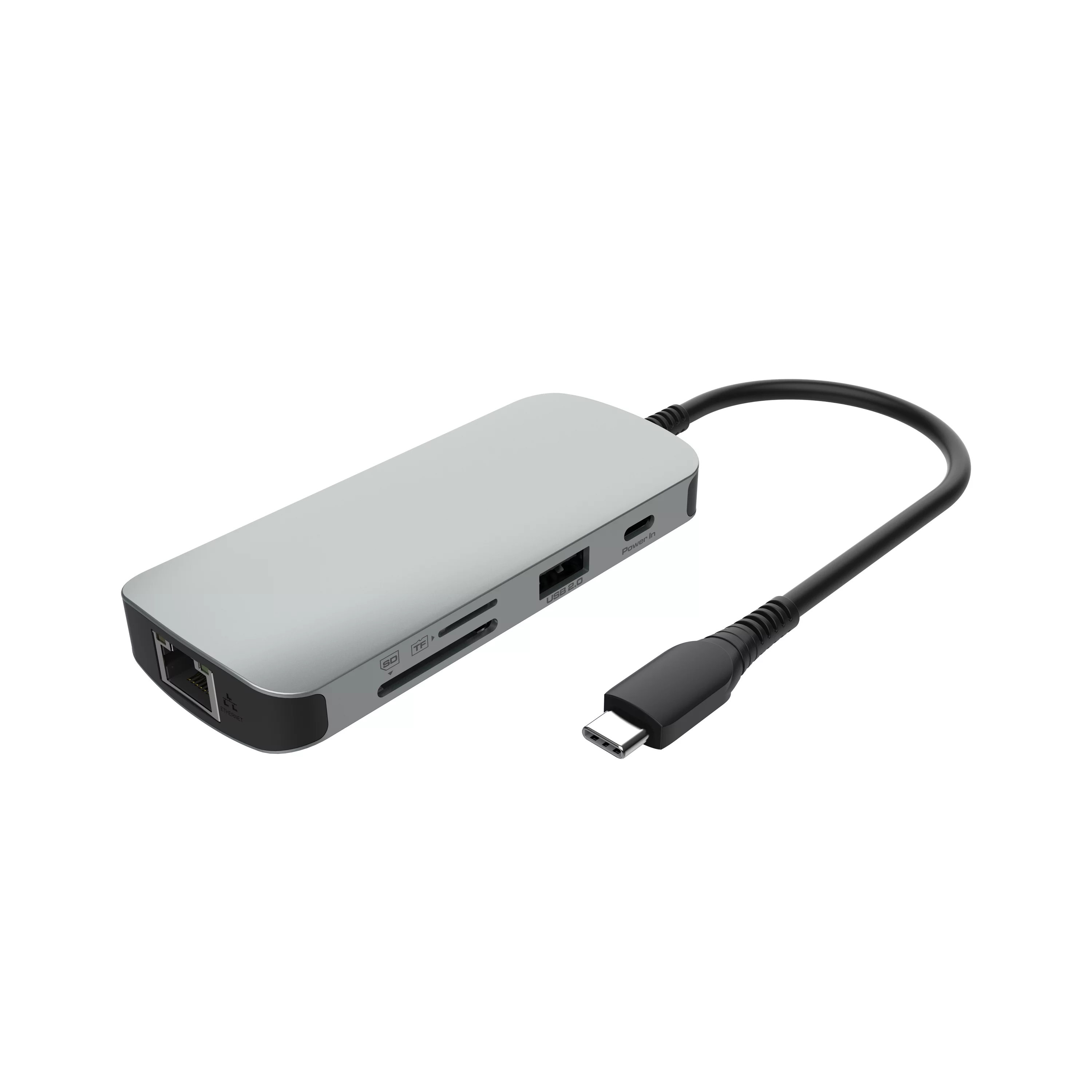 onn. 8-in-1 USB-C Adapter, USB 3.0 and 4K HDMI Compatible