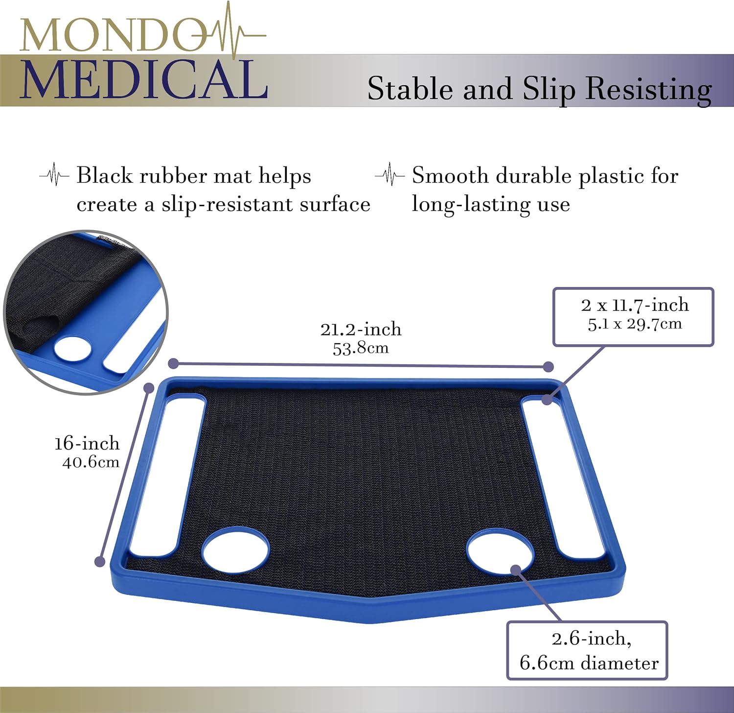 Walker Tray for Folding Walker with Cup Holder - 16 x 21in No Slip Tray for Walker Accessories for Seniors