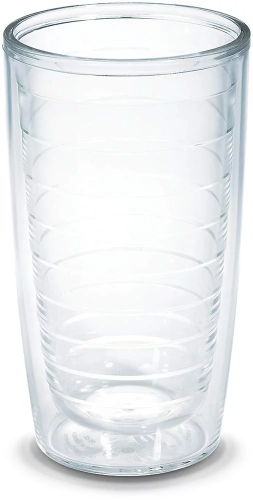 Tervis 1001837 Clear & Colorful Insulated Tumbler 16oz, Clear, 16 oz Tritan,